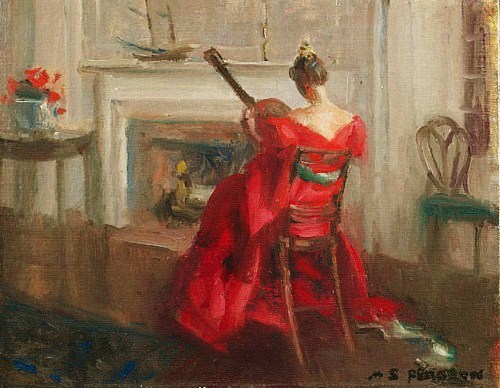 500x388 It's About Time 19c Amp Early 20c American Women Making Music - Sonata Painting Woman Playing Piano