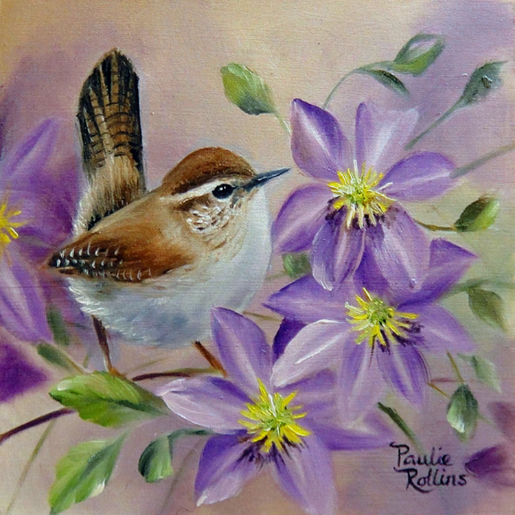 750x750 Paulie Rollins Some 5 X 5 Songbird Paintings And A Handsome - Songbird Painting