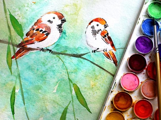 560x420 Songbird Painting Class Wannado Nashville - Songbird Painting