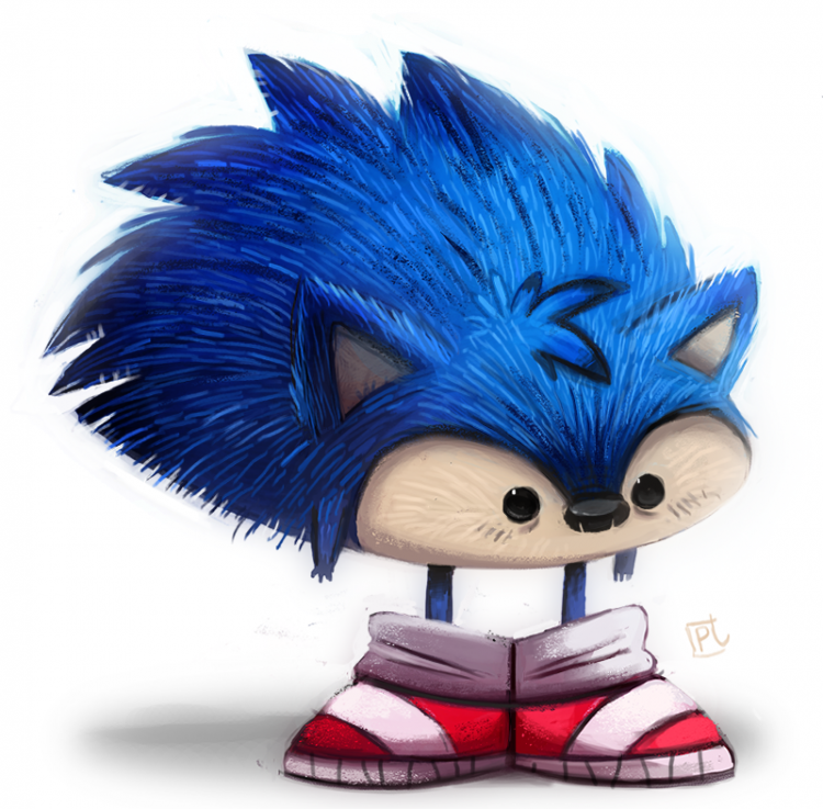 750x737 Sonic Painting By Piper Thibodeau Juegos Paintings - Sonic Painting