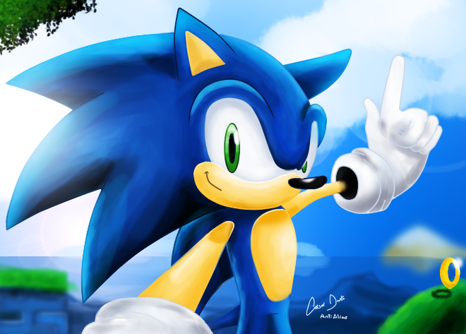 660x473 Sonic, Sonic The Hedgehog Painting Practice. By Cdantialias - Sonic Painting Games
