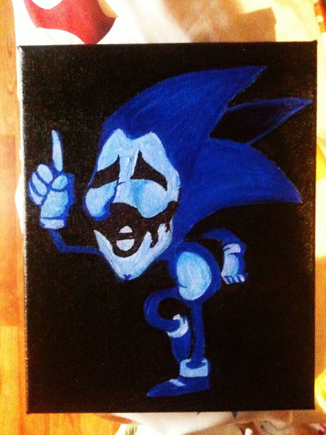 1076x1434 Creepy Sonic Painting By Doublemaximus On Newgrounds - Sonic Painting Games