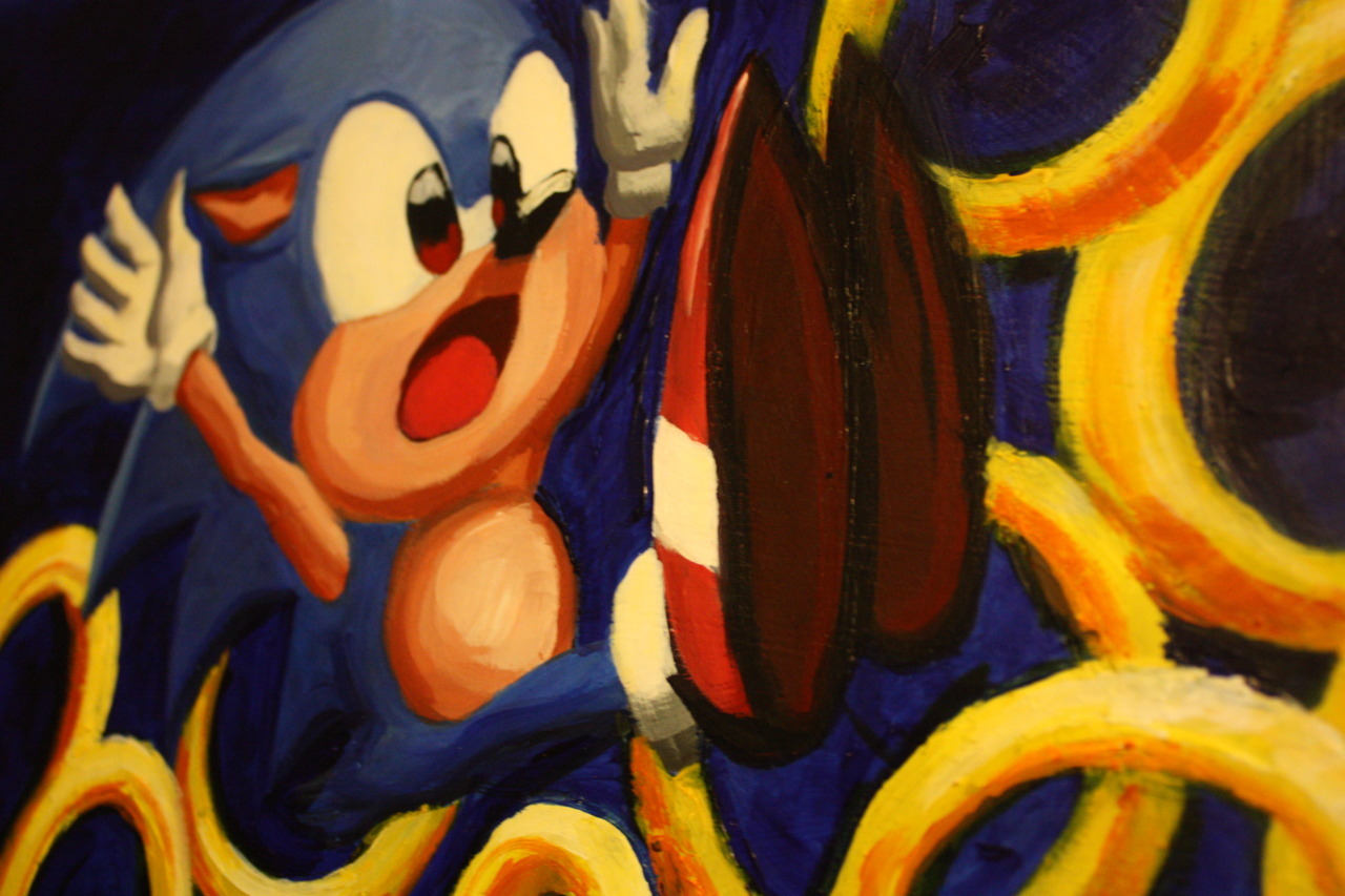1280x853 Illustration Art Sonic Painting Fanart Video Games Nostalgia Paint - Sonic Painting Games