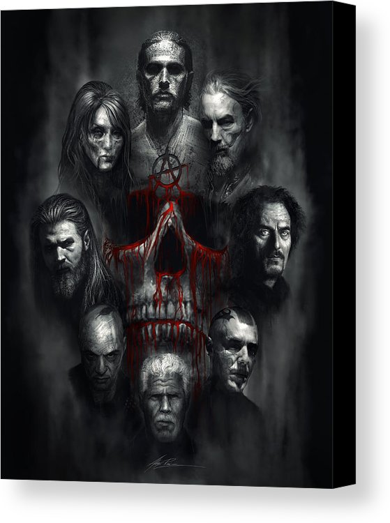 559x750 Sons Of Anarchy Tribute Canvas Print Canvas Art By Alex Ruiz - Sons Of Anarchy Painting