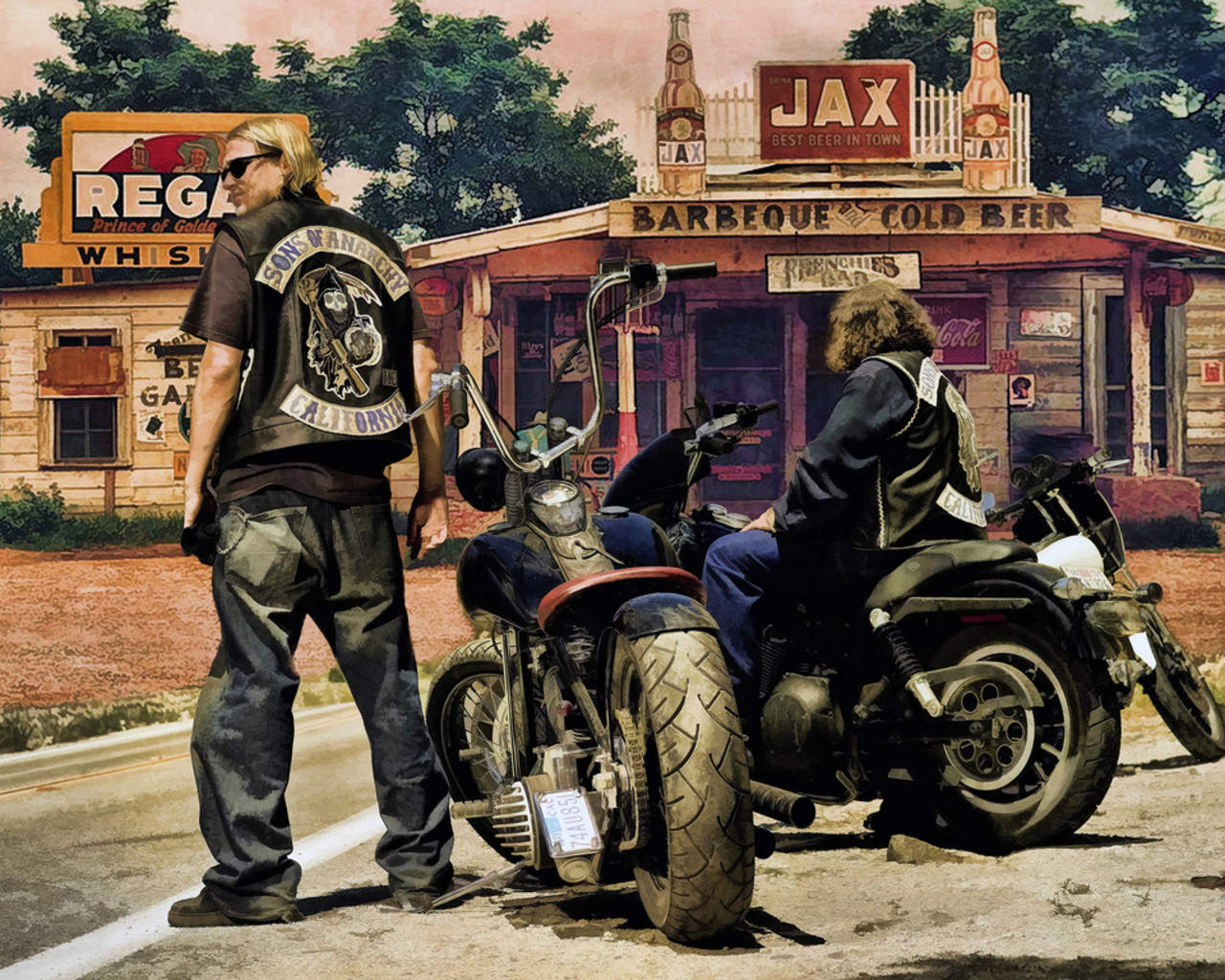 1280x1024 Sons Of Anarchy (Not My Painting) - Sons Of Anarchy Painting