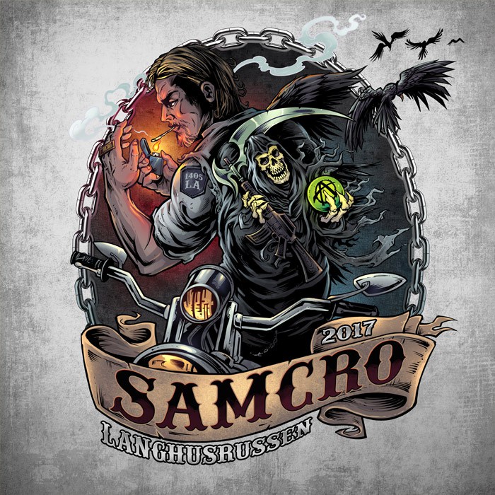 700x700 Sons Of Anarchy Russ Logo - Sons Of Anarchy Painting