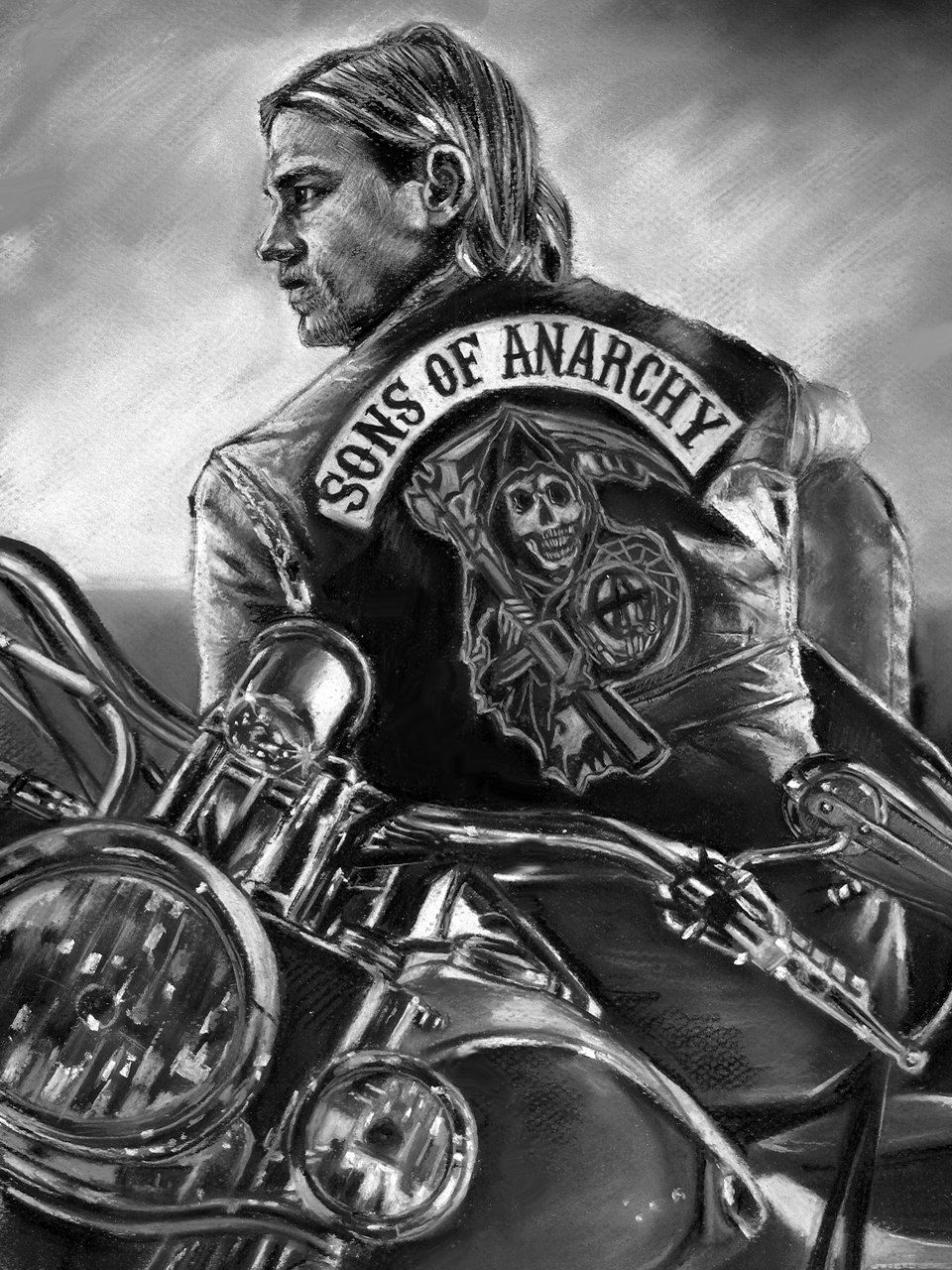 960x1280 Sons Of Anarchy Jax Teller Painting Poster By Eugenesportraits - Sons Of Anarchy Painting