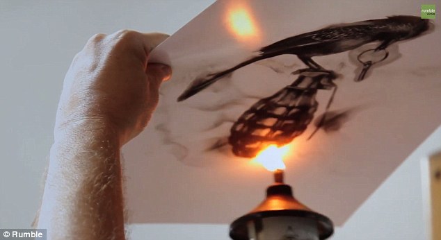 634x346 Steven Spazuk Uses Flames To Create Sketches Out Of Soot Daily - Soot Painting