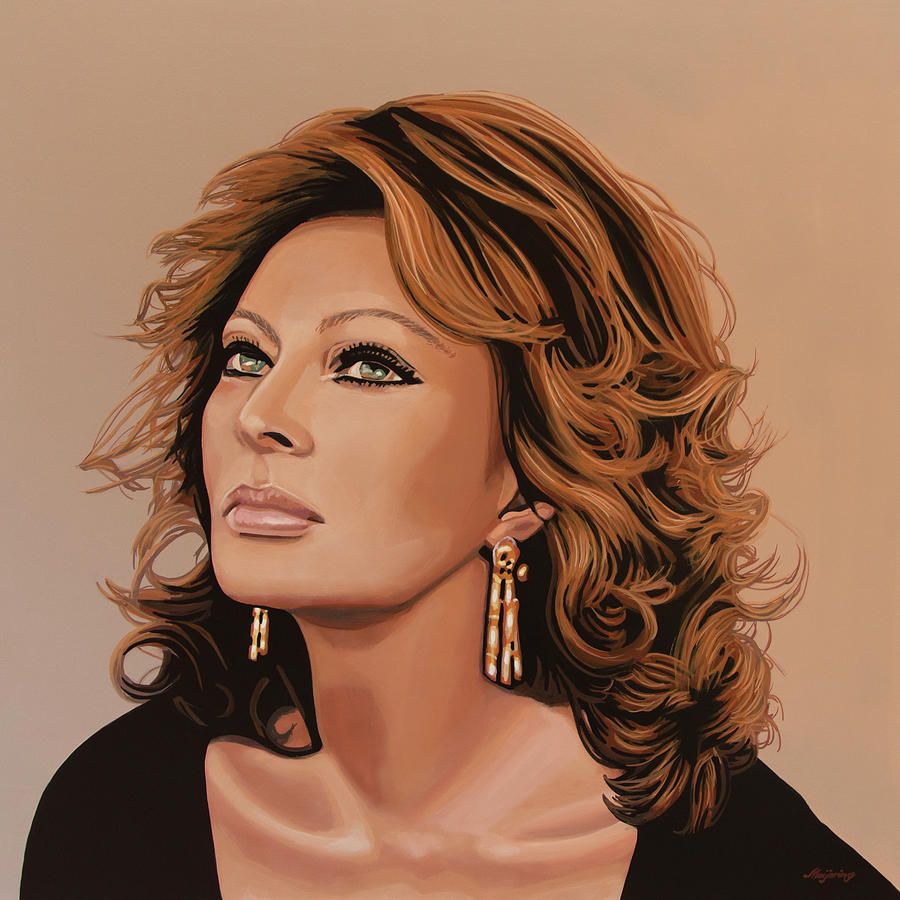 900x900 Sophia Loren Painting - Sophia Loren Painting