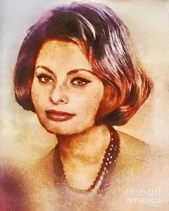 240x300 Sophia Loren Paintings Fine Art America - Sophia Loren Painting