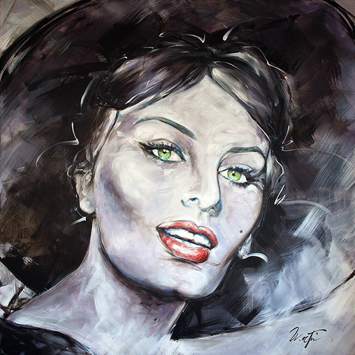 508x508 Vintage - Sophia Loren Painting