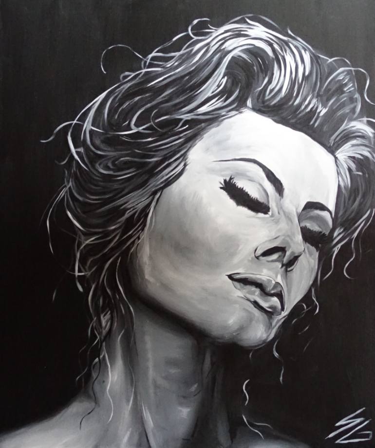 770x921 Saatchi Art Sophia Loren Painting By Sophie Goderie - Sophia Loren Painting