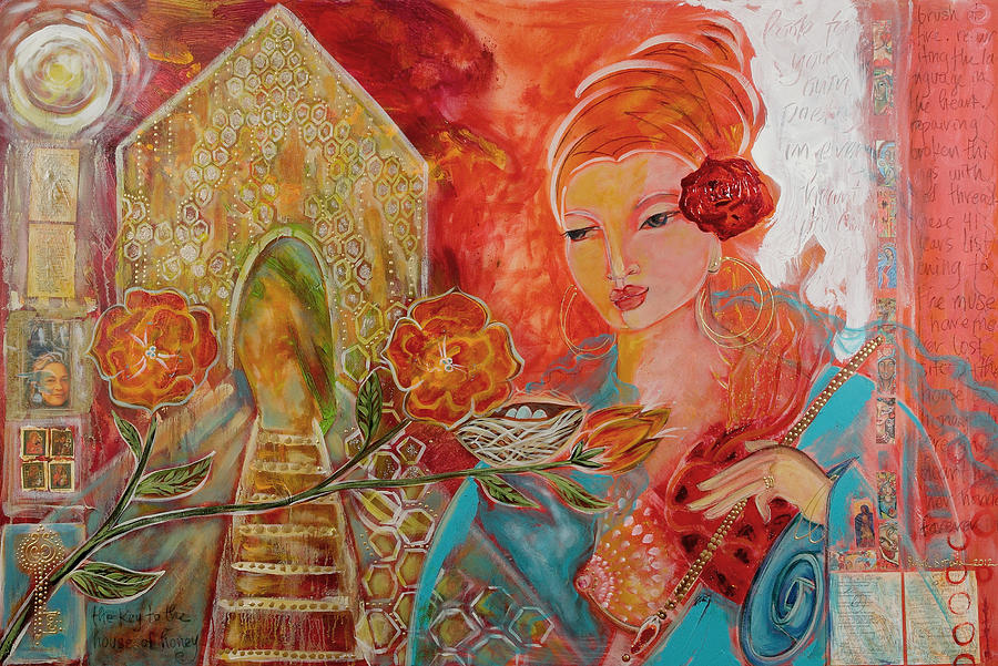 900x601 Key To The House Of Honey Painting By Shiloh Sophia Mccloud - Sophia Painting