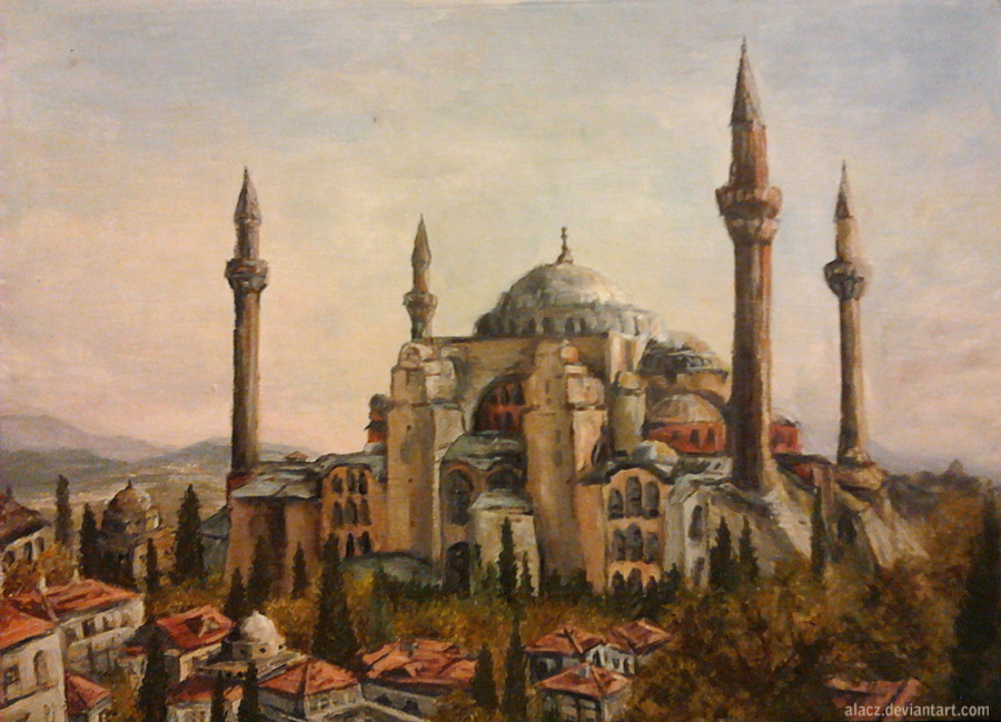 900x649 Hagia Sophia By Alacz - Sophia Painting