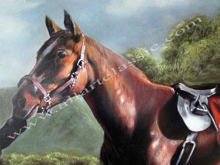 750x563 Custom Painting Reproductions Details - Sopranos Horse Painting