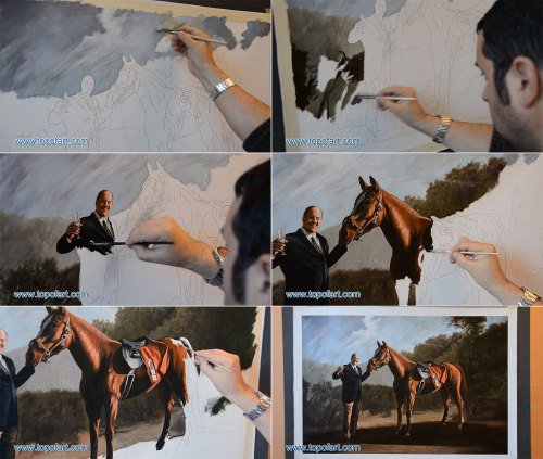 500x423 Hand Painted Portrait With Oil On Canvas (Pie O My Topofart - Sopranos Horse Painting