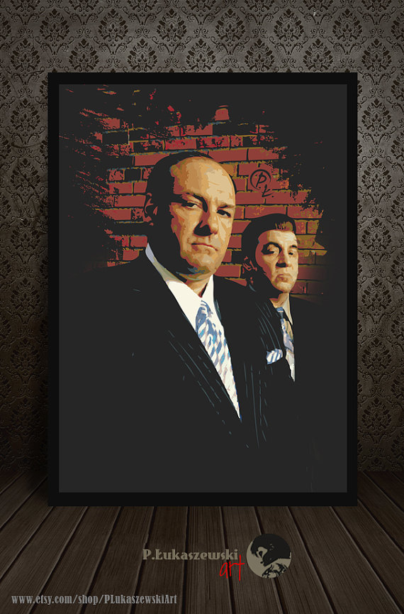 570x865 The Sopranos Portrait Alternative Movie Poster Print - Sopranos Painting