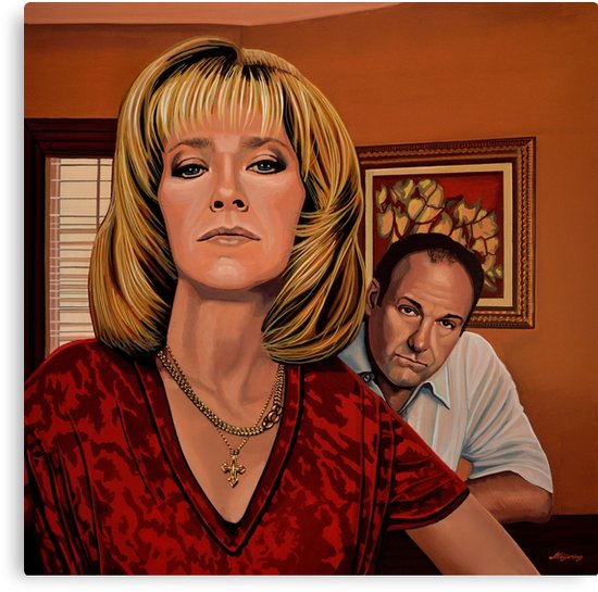 550x545 The Sopranos Painting Canvas Prints By Paulmeijering Redbubble - Sopranos Painting