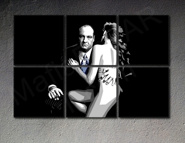 600x464 Scarface Al Pacino Pop Art Painting Handpainted - Sopranos Painting