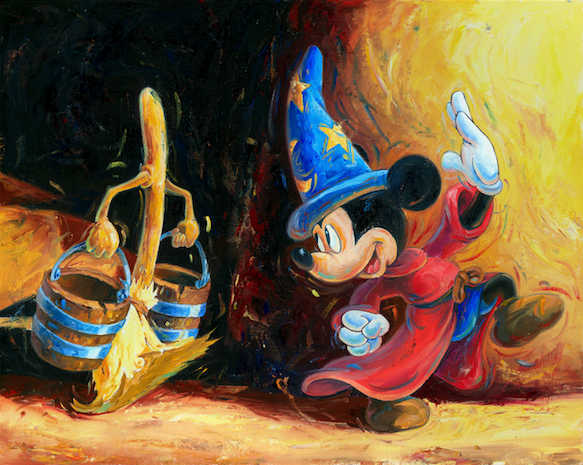 Sorcerer Mickey Painting at PaintingValley.com | Explore collection of ...