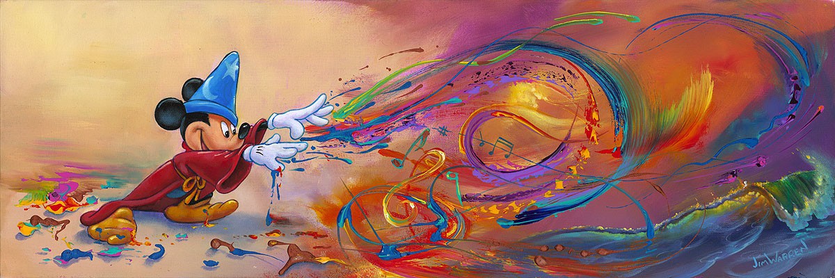 1200x400 Jim Warren Fantasia - Sorcerer Mickey Painting