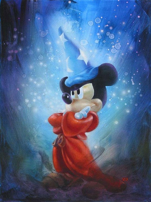 Sorcerer Mickey Painting at PaintingValley.com | Explore collection of ...