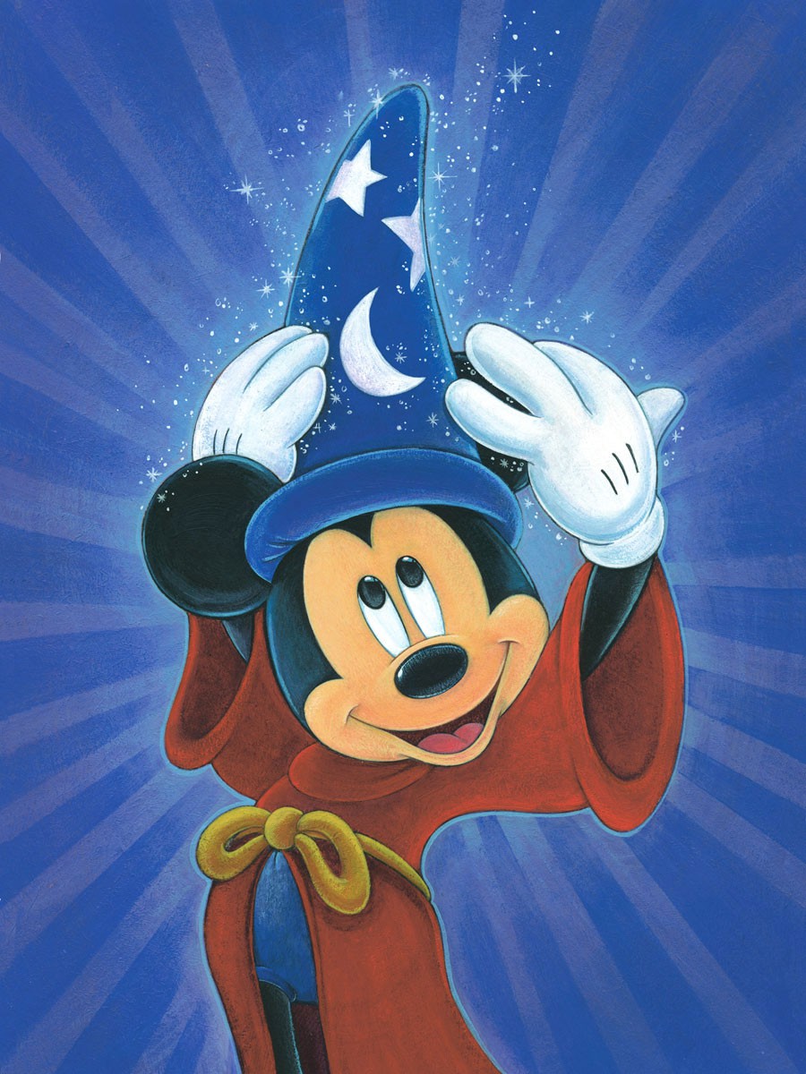 900x1200 Bret Iwan Mickey Mouse - Sorcerer Mickey Painting