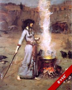 240x300 Merlin Sorceress Morgan Le Fay Aka Morgana Oil Painting Art Real - Sorceress Painting