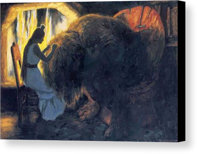 661x515 Soria Moria Slott 1911 Canvas Print Canvas Art By Kittelsen - Soria Moria Painting