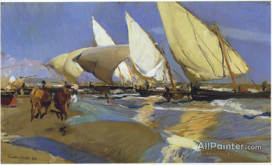 900x545 Sorolla Return From Fishing Oil Painting Reproductions - Sorolla Painting
