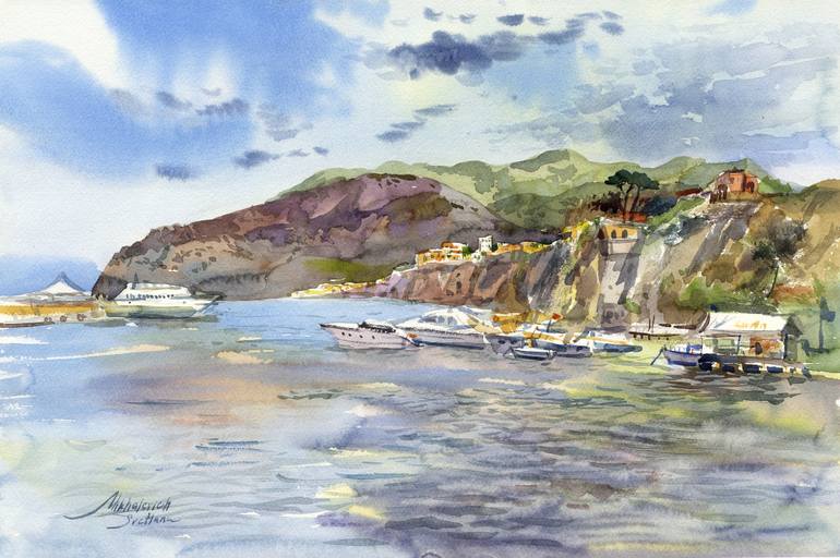 770x512 Saatchi Art Sorrento, Italy Painting By Svetlana Mikhalevich - Sorrento Painting