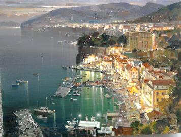 356x270 995vincenzo Aprile Oil Painting - Sorrento Painting
