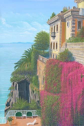 335x500 Sorrento Hotel In Italy Painting By Patrick Funke - Sorrento Painting