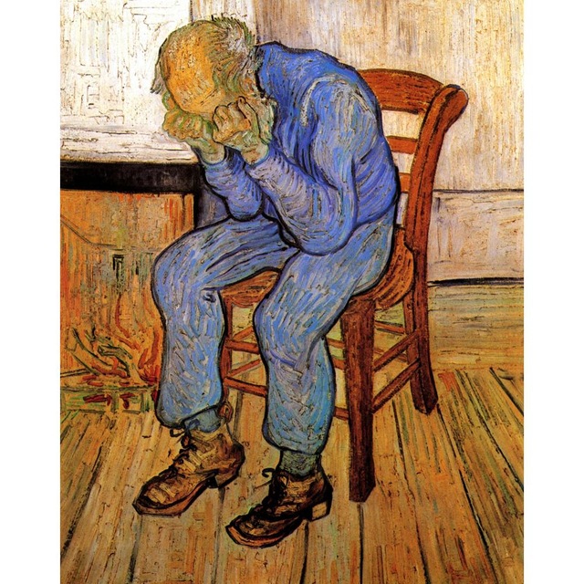 640x640 Old Man In Sorrow By Vincent Van Gogh Reproduction Oil Painting - Sorrow Painting
