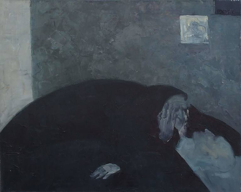 770x613 Saatchi Art Sorrow Painting By Anna Osadchuk - Sorrow Painting