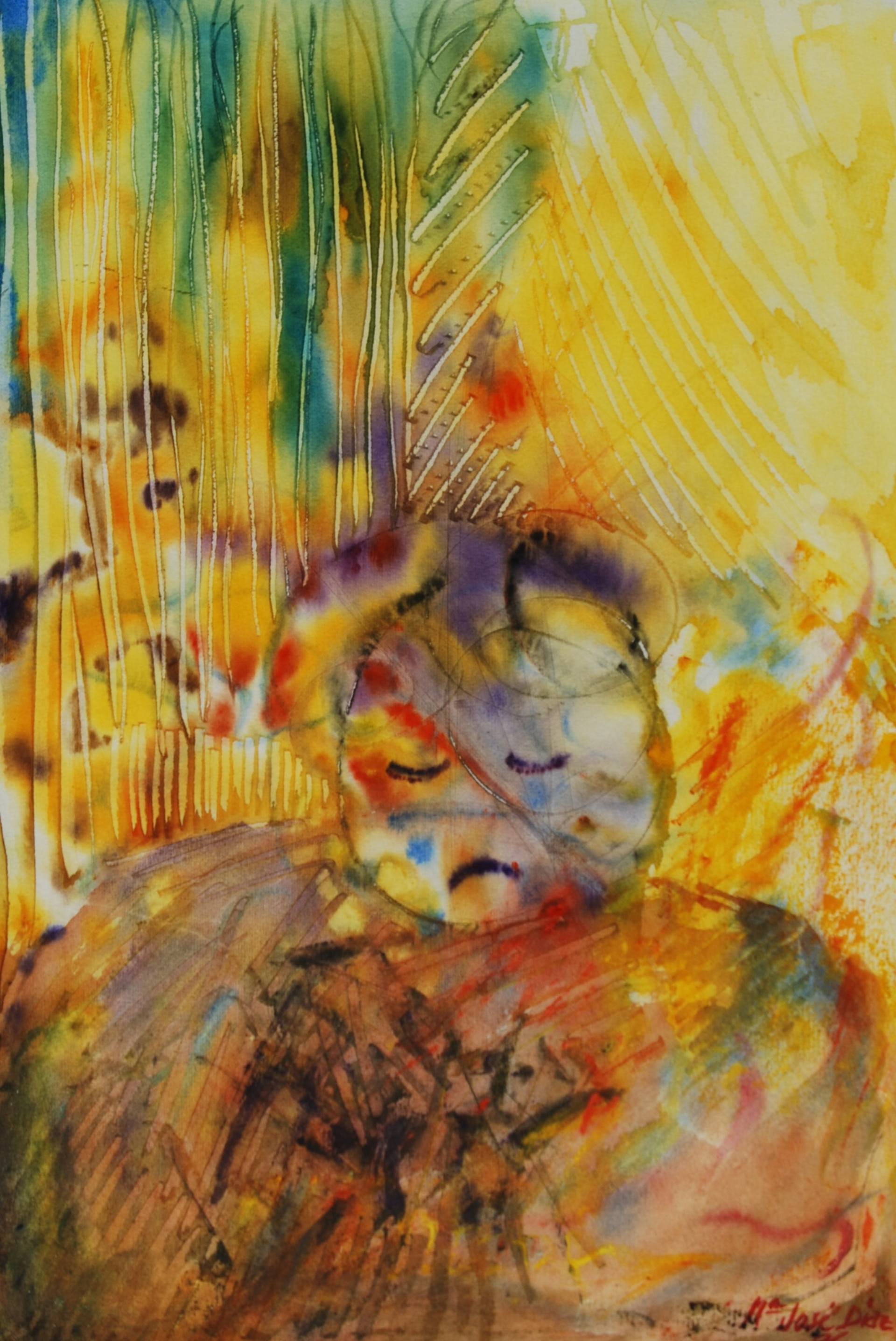 1920x2872 Saatchi Art Sorrow Painting By Maria Jose Diaz - Sorrow Painting