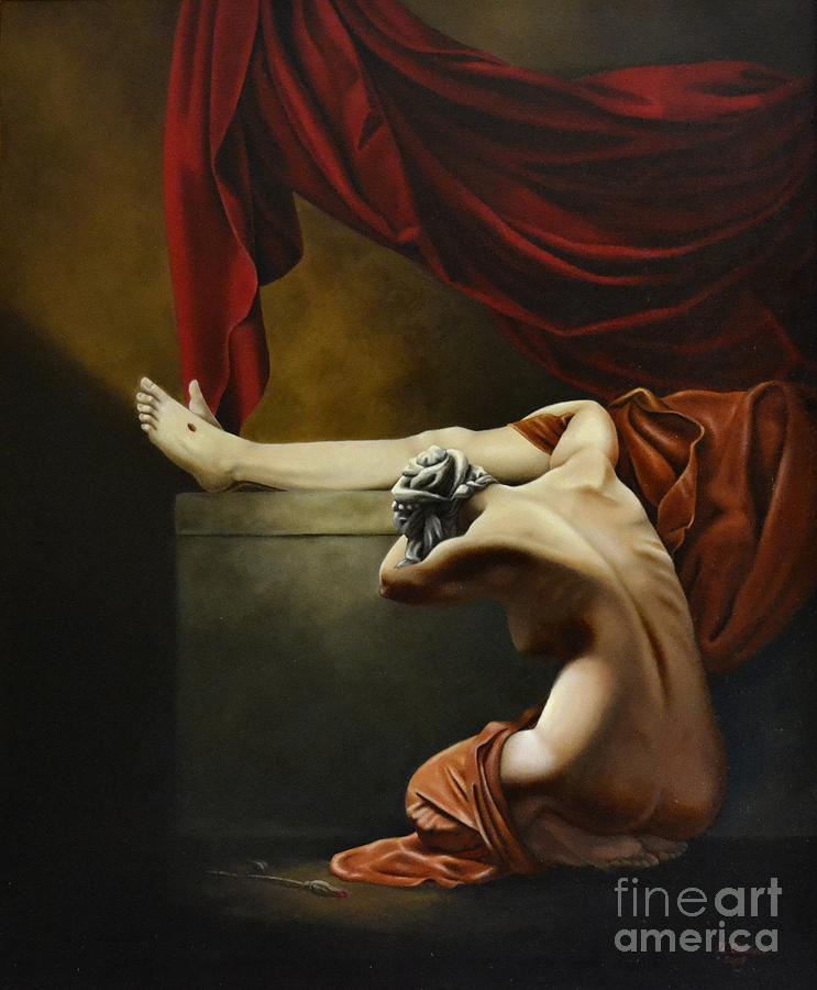 743x900 Sorrow Painting By Nathalie Chavieve - Sorrow Painting