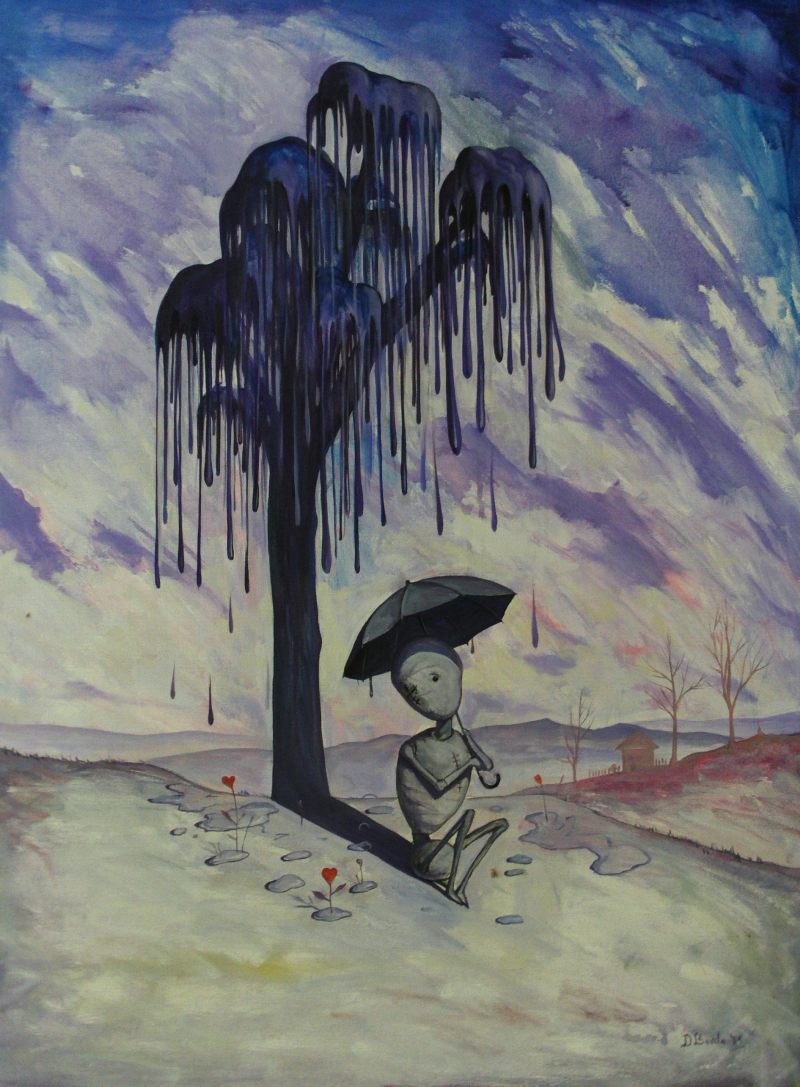 800x1087 The Shadow Of Sorrow By Borda - Sorrow Painting