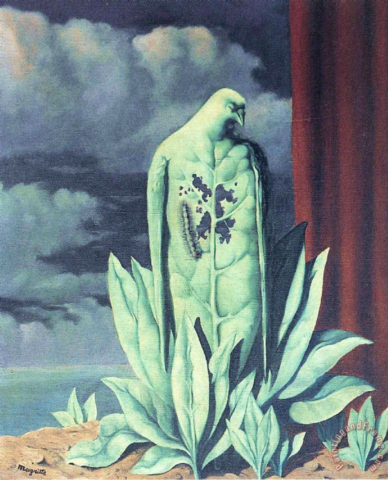 776x960 Rene Magritte The Taste Of Sorrow 1948 Painting - Sorrow Painting