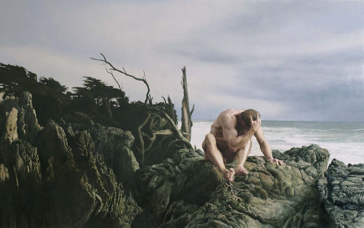 1200x751 Figurative Oil Paintings A Sorrow By Doug Johnsonson - Sorrow Painting