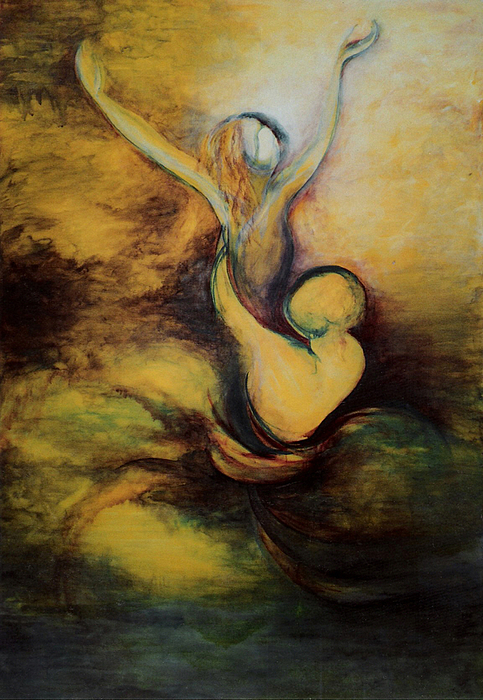 483x700 Joy And Sorrow Painting By Sheri Lauren - Sorrow Painting
