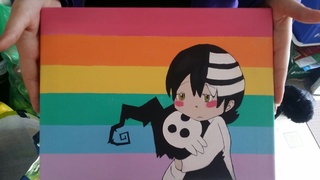 320x180 Made This Painting Of Death The Kid From Soul Eater For My Friends - Soul Eater Painting