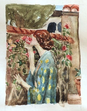 300x381 Watercolour Exercise - Soul Of The Rose Painting