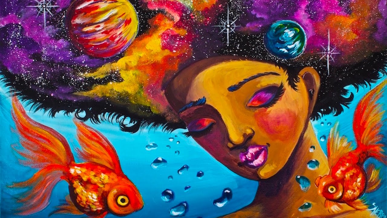 1280x720 Galactic Soul Real Time Acrylic Painting Tutorial How To Paint - Soul Painting