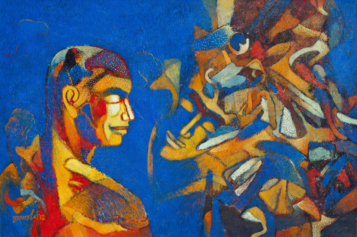 1200x798 Soulmate By Artist Brajmohan Arya Fantasy, Painting Mojarto - Soulmate Painting