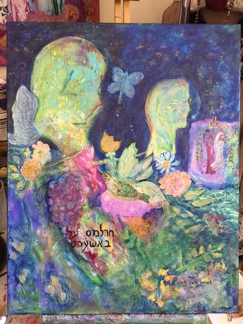 480x640 Cindy Kornet Artwork Soulmate Besheirt Original Painting - Soulmate Painting