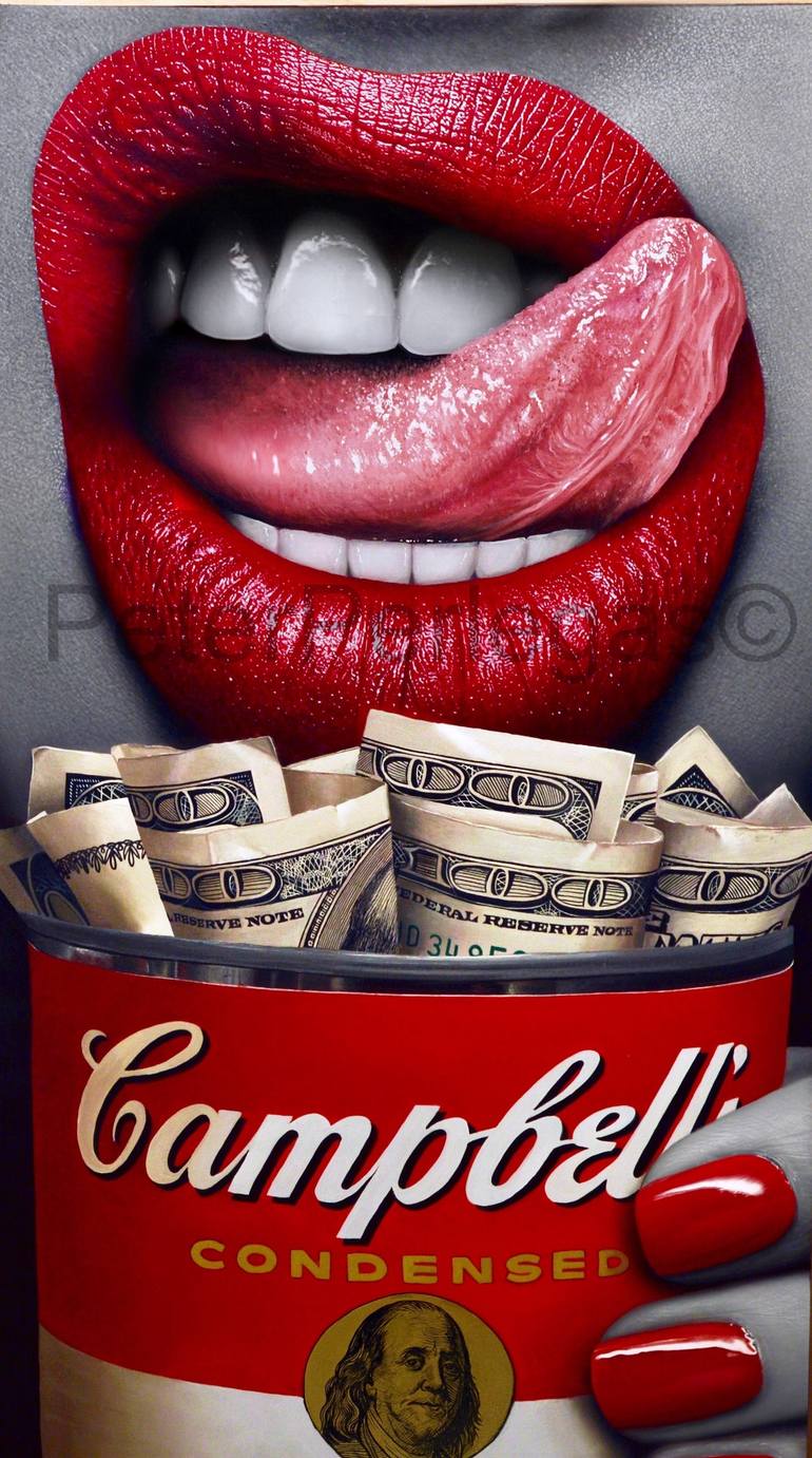 770x1381 Saatchi Art Money Soup Painting By Peter Perlegas - Soup Painting