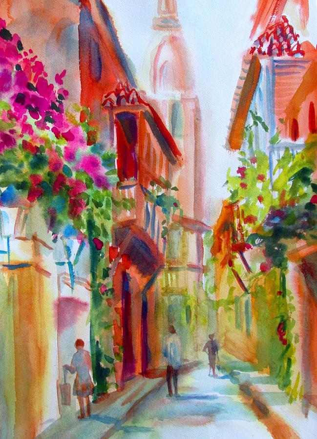 649x900 South American Street Painting By Linda Emerson - South American Painting