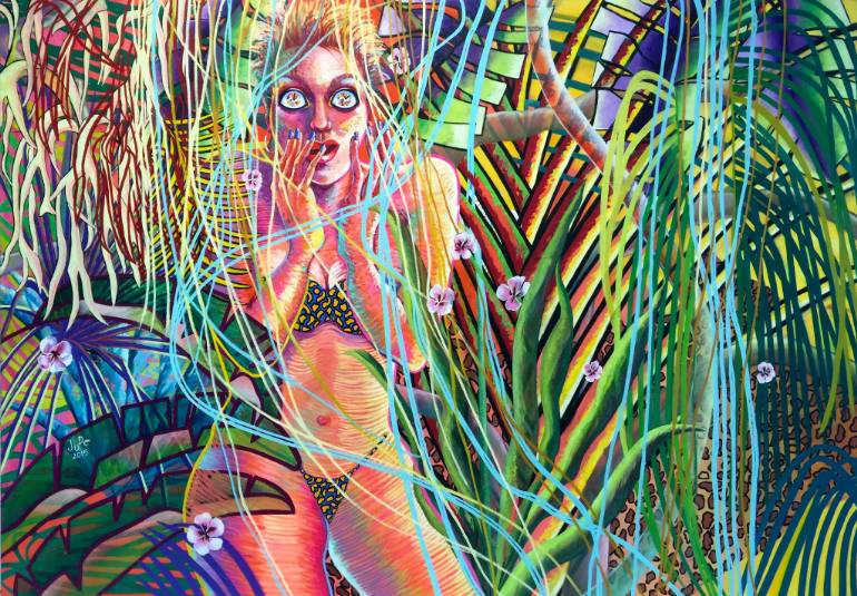 770x535 Saatchi Art Kansas Meets South Beach Painting By Judy Sayfie - South Beach Painting