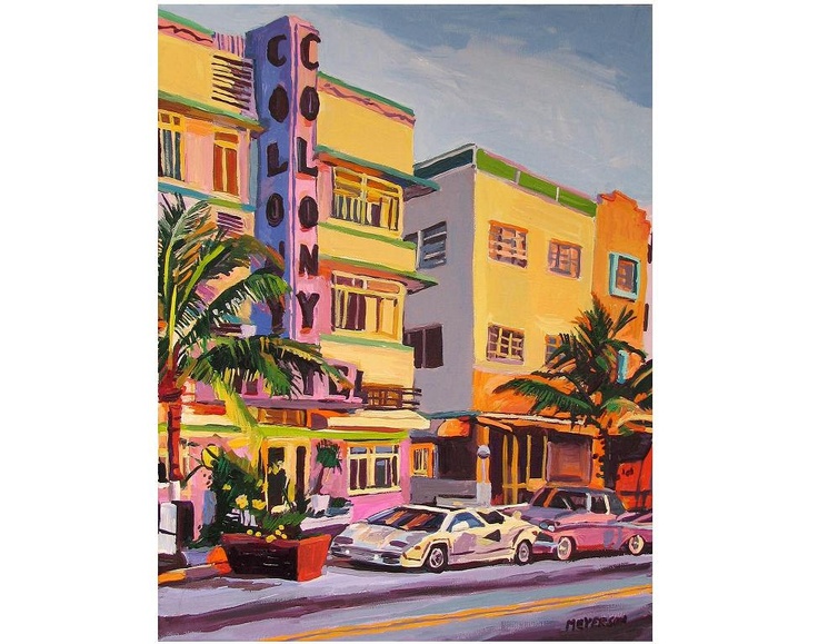 736x579 The 38 Best Miami Art Images On Miami City, Posters - South Beach Painting